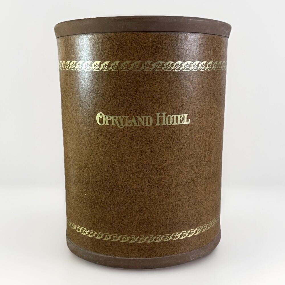 VTG OPRYLAND HOTEL waste Paper Basket Trash can Nashville Authentic RARE!